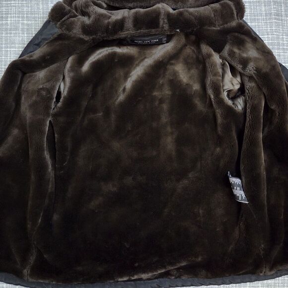 Andrew Marc New York Parka Cozy Faux Fur Lined Lodge Coat Black Women's S - Picture 6 of 15